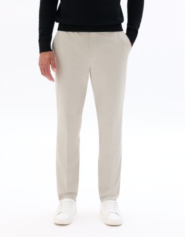 Pantalon smart bi-stretch - beige clair