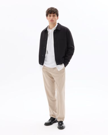 Chemise regular col américain 100% coton - blanc