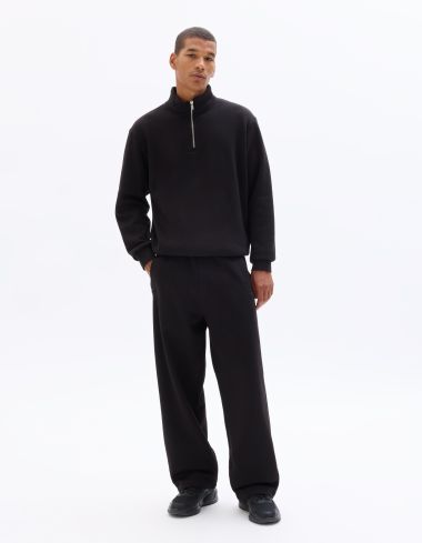 Pantalon de jogging loose en molleton - noir