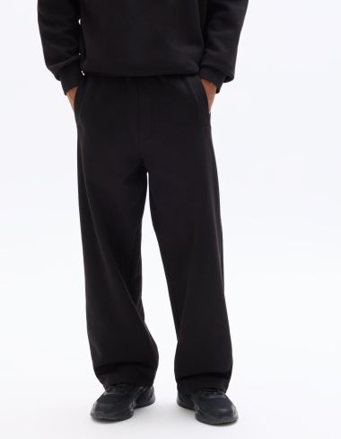 Pantalon de jogging loose en molleton - noir