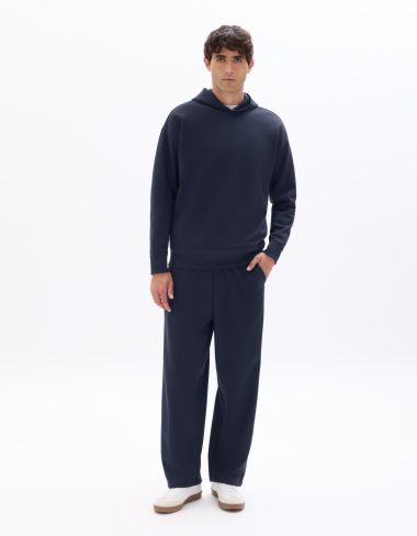 Jogging loose en maille interlock - marine
