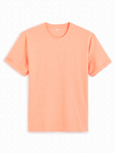 T-shirt col rond 100% coton - orange