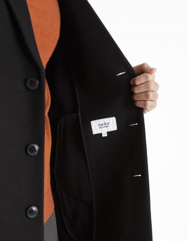 Manteau en maille - noir