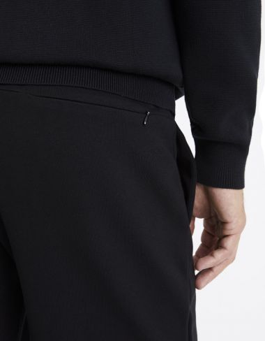 Pantalon de jogging bi matière - noir
