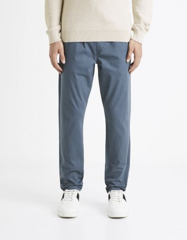 Pantalon coton stretch - bleu