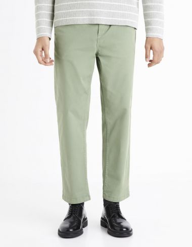 Pantalon chino relax - vert
