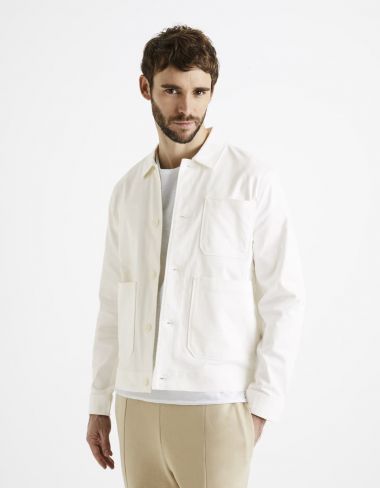 Blouson col chemise - blanc