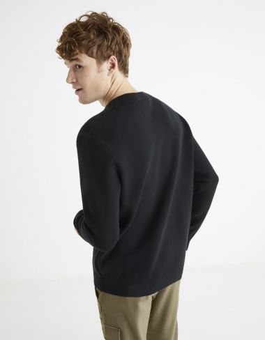 Pull col rond coton mélangé