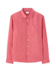 Chemise regular 100% lin - rouge
