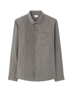 Chemise regular 100% lin - gris foncé