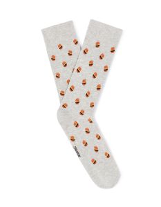 Chaussettes hautes sport en en coton stretch - gris chiné