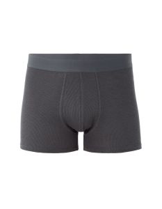 Boxer uni en coton stretch gaufré - gris foncé