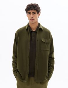 Chemise loose en jersey - kaki