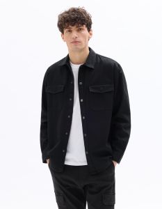 Surchemise en sergé - noir