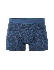 Boxer à motif feuillage - bleu marine