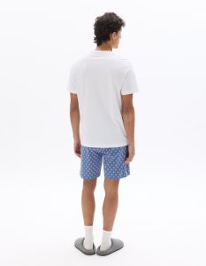 Pyjama t-shirt et short 100% coton - bleu