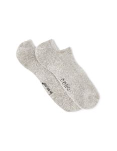 Chaussettes invisibles unies - gris clair