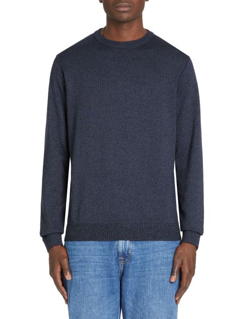 Sweat col rond 100% coton - marine