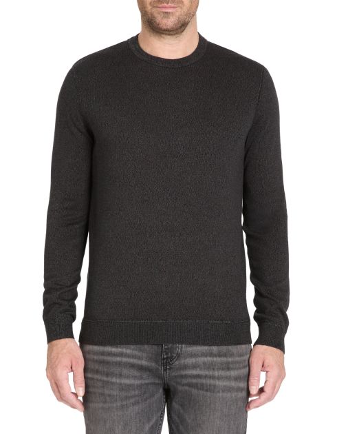Sweat col rond 100% coton - noir