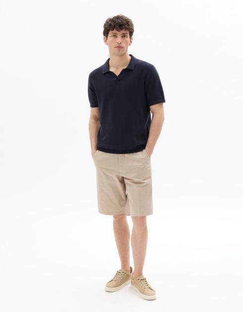 Polo piqué regular 100% coton tricot - marine