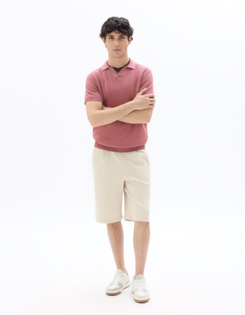 Polo rpiqué regular 100% Coton tricot - rose