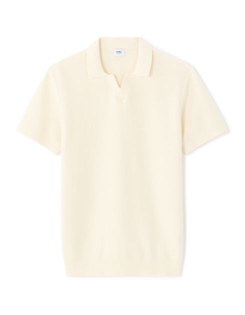 Polo piqué regular 100% Coton tricot - écru