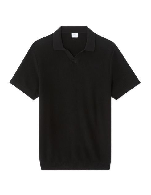 Polo piqué regular 100% Coton tricot - noir