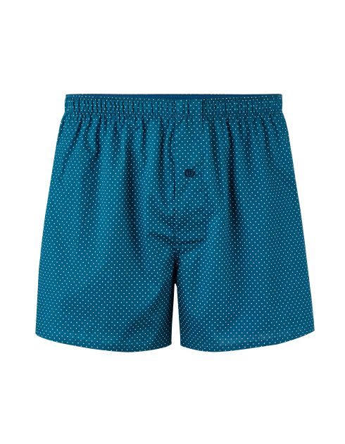 Caleçon en coton à pois - bleu
