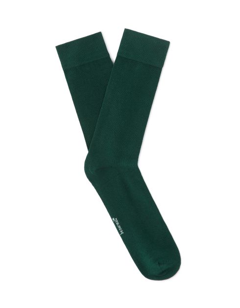 Chaussettes hautes en coton stretch - vert foncé