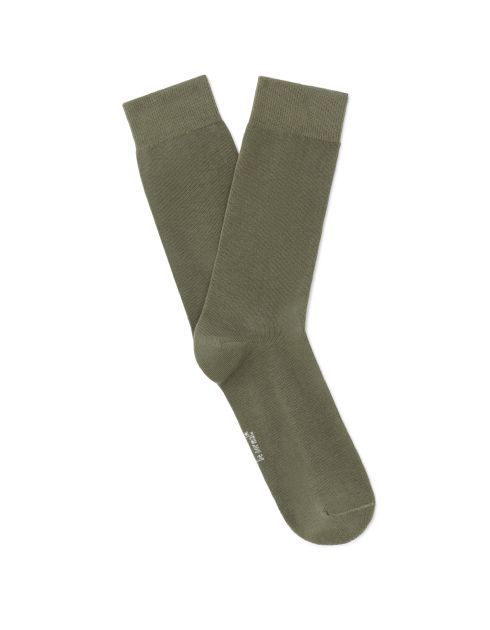 Chaussettes hautes en coton stretch - vert foncé