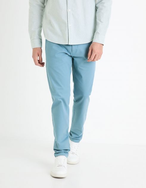 Pantalon chino slim  - bleu