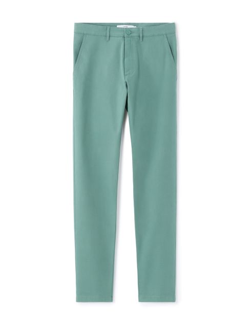 Pantalon chino slim en coton stretch longueur standard - vert clair