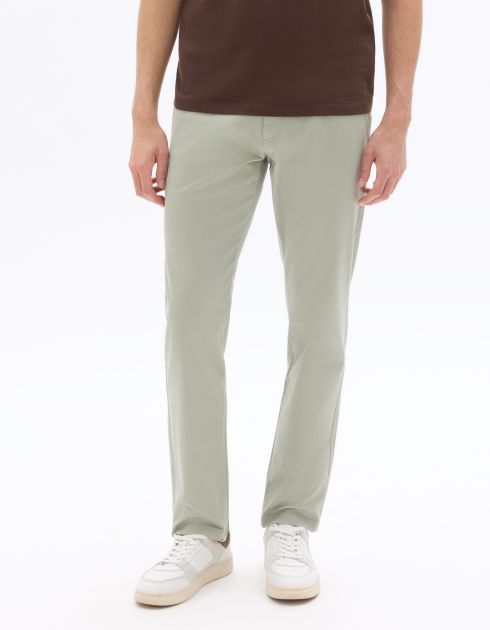 Pantalon chino slim en coton stretch longueur standard - kaki clair