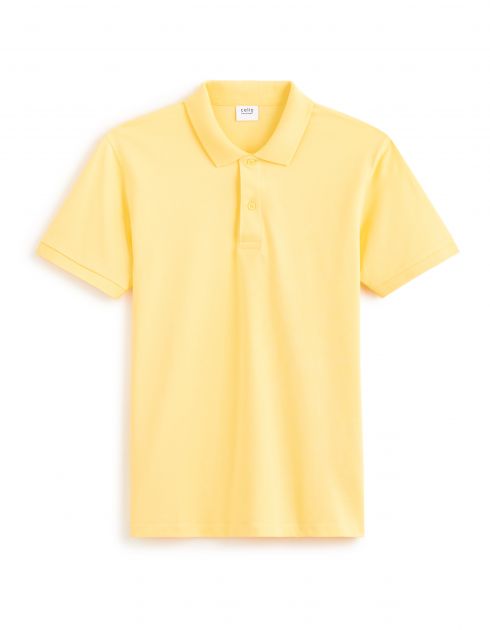Polo piqué 100% coton - jaune