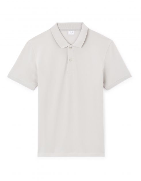 Polo piqué straight 100% coton - gris clair