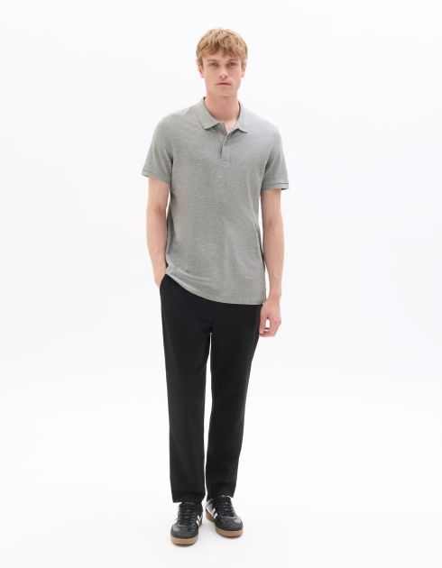 PO.01 Polo piqué regular 100% coton - gris