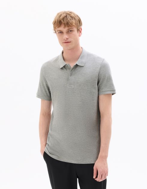 PO.01 Polo piqué regular 100% coton - gris
