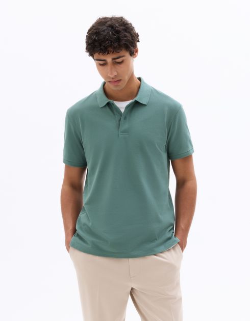 Polo piqué regular 100% coton - vert