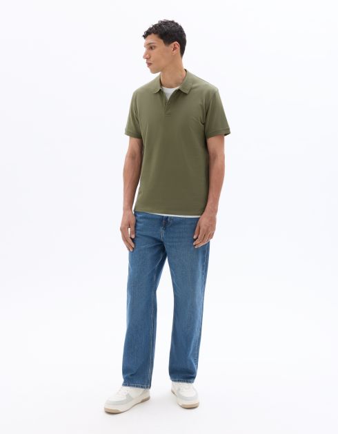 Polo piqué regular 100% coton - vert olive