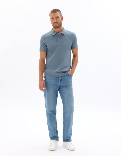 PO.01 Polo piqué regular 100% coton - bleu