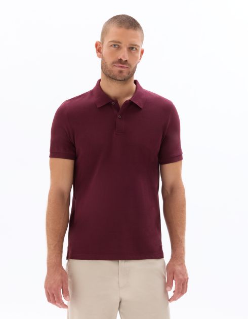 PO.01 Polo piqué regular 100% coton - rouge foncé