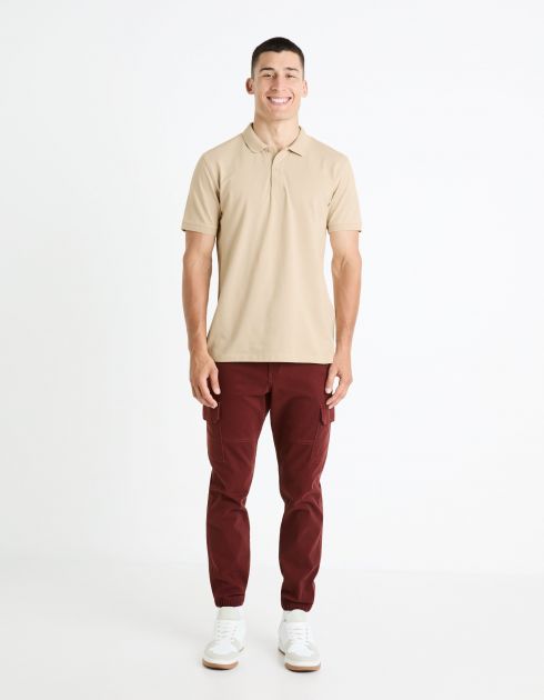 Polo piqué straight 100% coton - beige