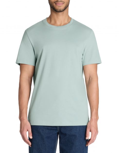 T-shirt straight col rond 100% coton - vert