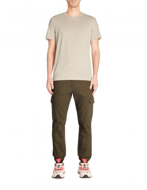 T-shirt straight col rond 100% coton - beige