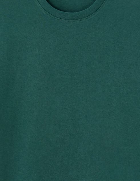 T-shirt regular col rond 100% coton - vert