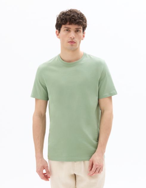 T.01 T-shirt regular col rond 100% coton - vert