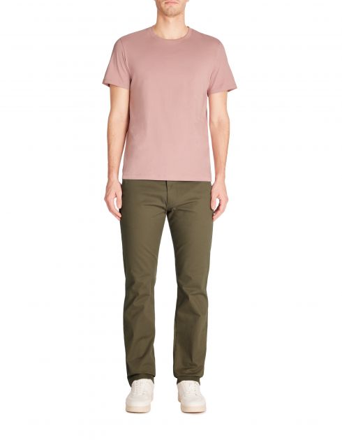 T-shirt straight col rond 100% coton - violet