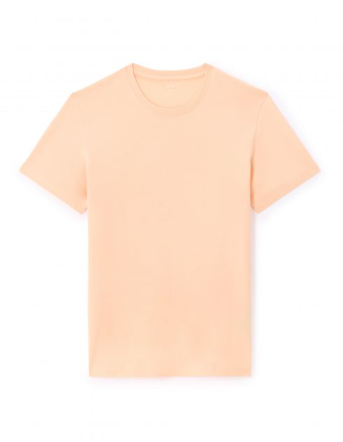 T-shirt straight col rond 100% coton - orange