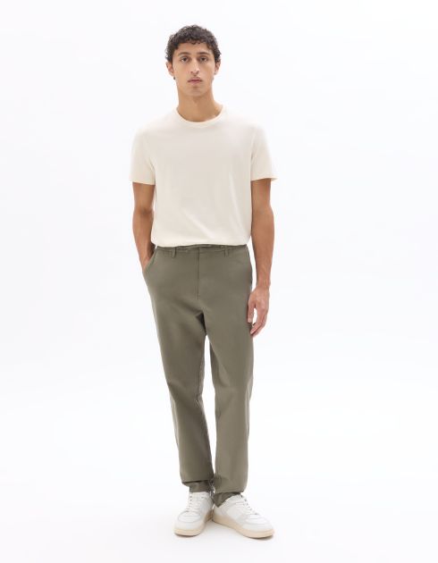 T-shirt regular col rond 100% coton - écru