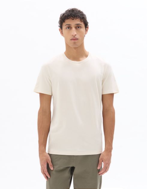 T-shirt regular col rond 100% coton - écru
